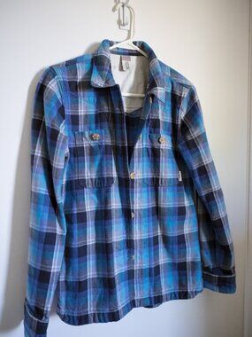 Stio Blue Plaid Flannel Shirt XS